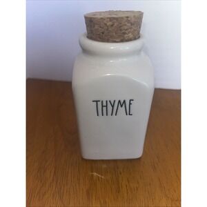 RAE DUNN Artisan Collection By Magenta Thyme Spice jar Container With Cork Lid